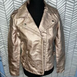 Mod X Golden Pleather Jacket